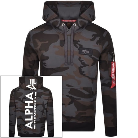 Recommended Product Image for Alpha Industries Camouflage Back Print Hoodie Grey