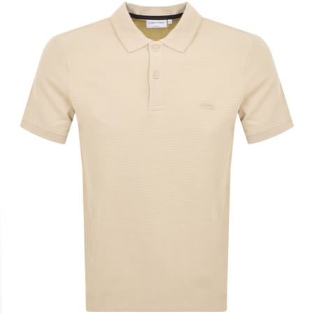 Product Image for Calvin Klein Two Tone Polo T Shirt Beige