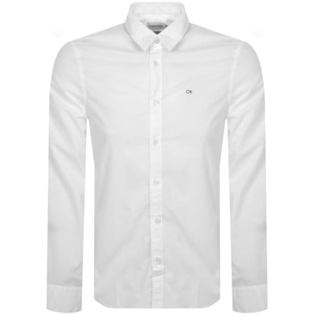 Recommended Product Image for Calvin Klein Long Sleeve Slim Fit Shirt White