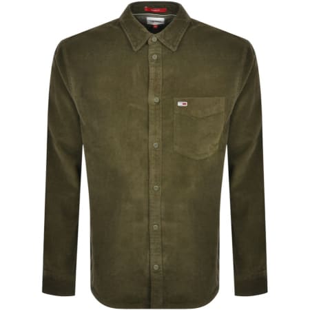 Product Image for Tommy Jeans Long Sleeved Corduroy Shirt Green