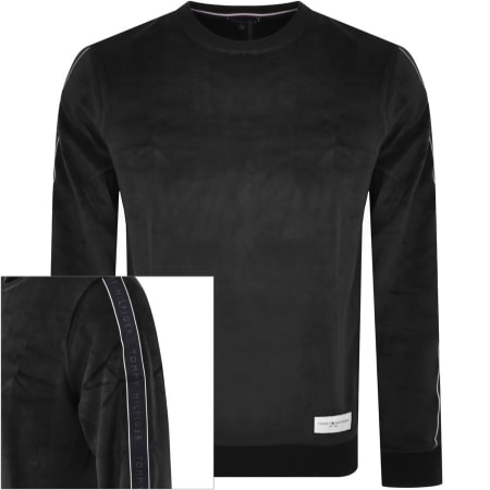 Product Image for Tommy Hilfiger Velour Sweatshirt Black