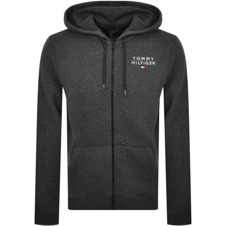 Product Image for Tommy Hilfiger Lounge Logo Zip Hoodie Grey