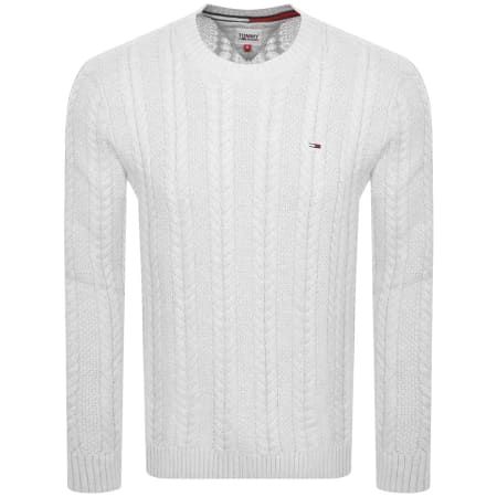 Product Image for Tommy Jeans Logo Knit Jumper White
