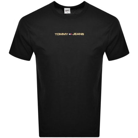 Product Image for Tommy Jeans Classic Gold Linear T Shirt Black