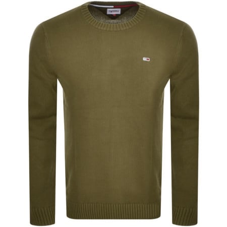 Product Image for Tommy Jeans Logo Knit Jumper Green