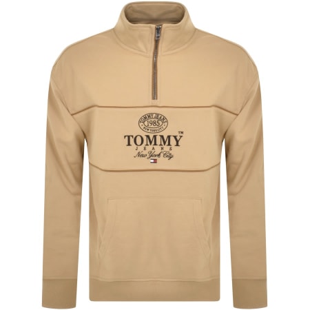 Product Image for Tommy Jeans Half Zip Sweatshirt Beige