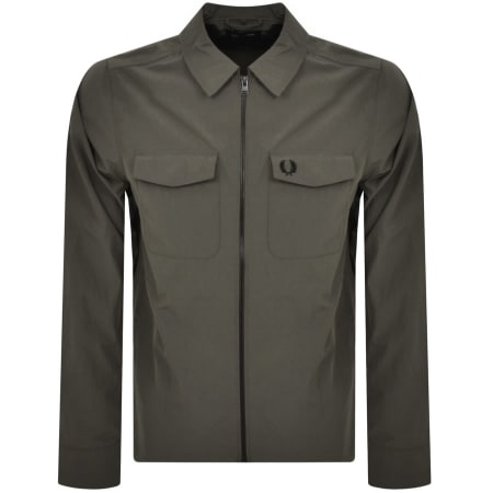 Product Image for Fred Perry Zip Overshirt Green