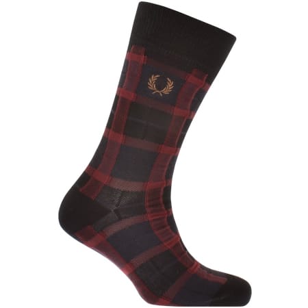 Recommended Product Image for Fred Perry Redacted Tartan Socks Burgundy