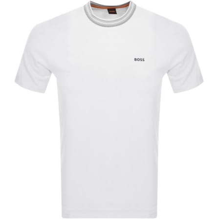 Product Image for BOSS Te Glitch Knit T Shirt White