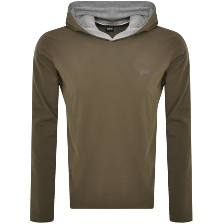 Recommended Product Image for BOSS Long Sleeve Hooded T Shirt Green