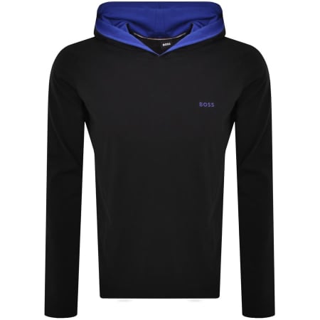 Product Image for BOSS Long Sleeve Hooded T Shirt Black