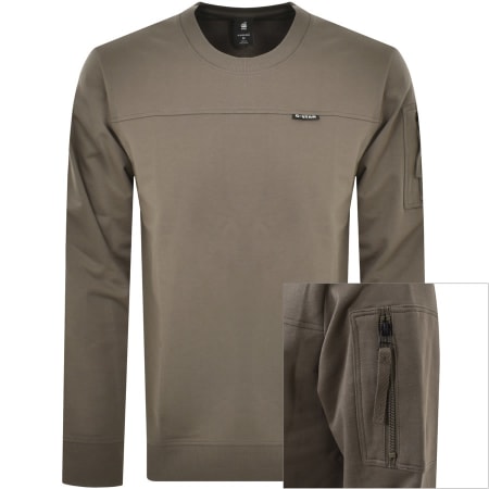 Product Image for G Star Raw Compact Terry Sweatshirt Brown