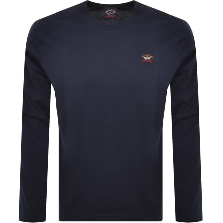 Product Image for Paul And Shark Long Sleeved Logo T Shirt Navy