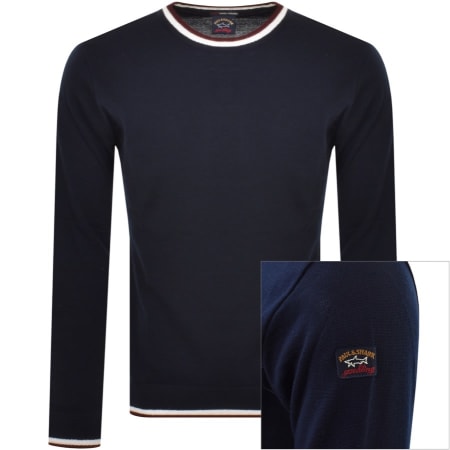 Product Image for Paul And Shark Round Neck Knit Jumper Navy