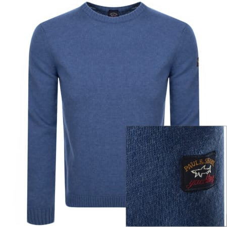 Product Image for Paul And Shark Lambswool Knit Jumper Blue
