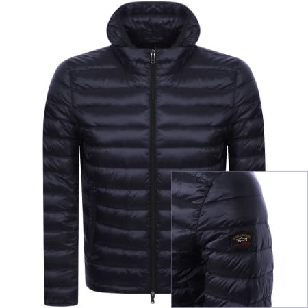 Product Image for Paul And Shark Hooded Quilted Jacket Navy