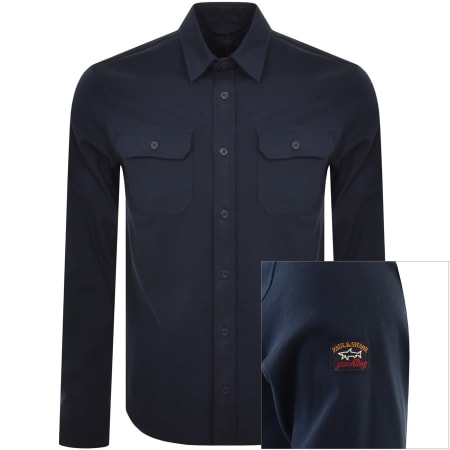 Product Image for Paul And Shark Cotton Overshirt Navy