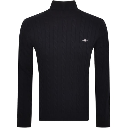 Product Image for Gant Classic Cable Knit Turtle Neck Jumper Navy