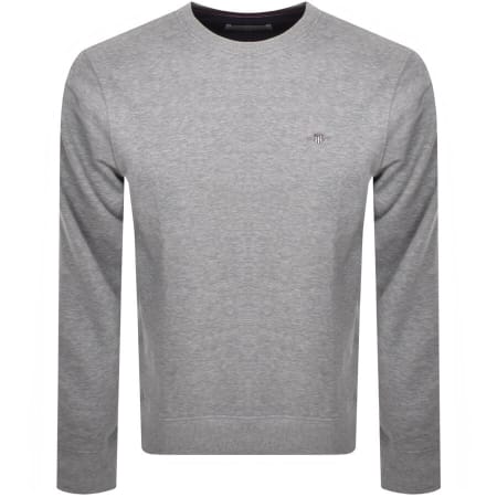 Recommended Product Image for Gant Regular Shield Crew Neck Sweatshirt Grey