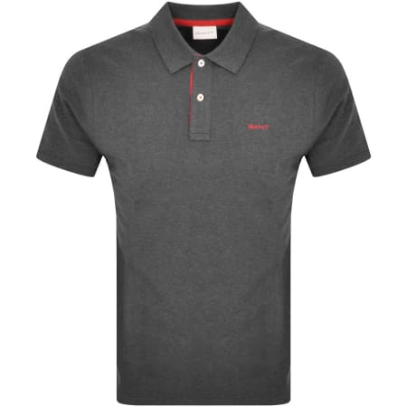 Product Image for Gant Collar Contrast Rugger Polo T Shirt Grey