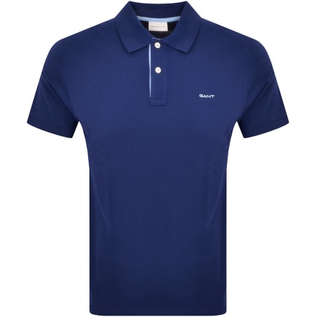 Product Image for Gant Collar Contrast Rugger Polo T Shirt Blue