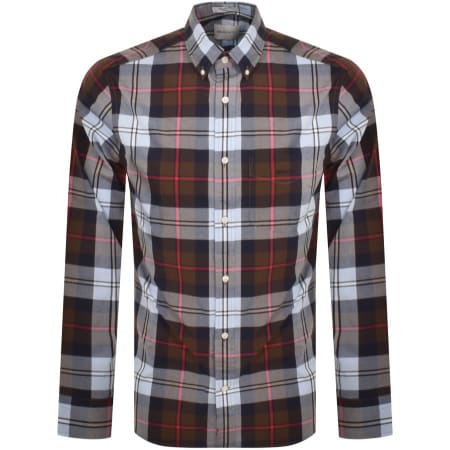Product Image for Gant Check Long Sleeved Poplin Shirt Brown
