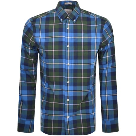 Recommended Product Image for Gant Check Long Sleeved Poplin Shirt Green