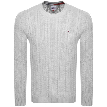 Product Image for Tommy Jeans Regular Cable Knit Jumper Grey
