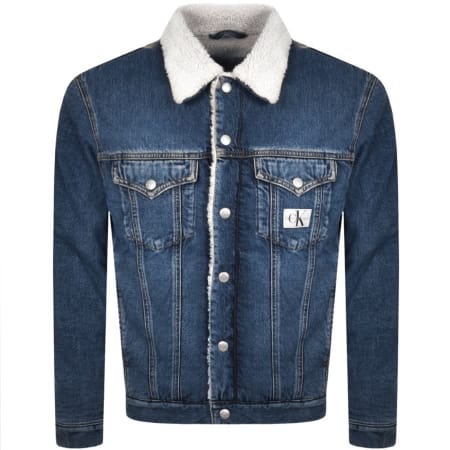 Product Image for Calvin Klein Jeans Denim Sherpa Jacket Blue