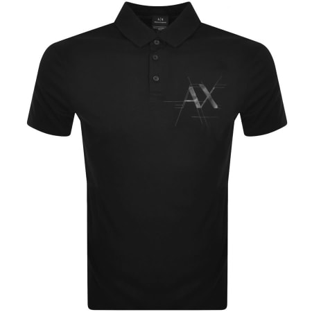 Product Image for Armani Exchange Logo Polo T Shirt Black