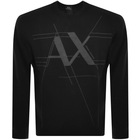 Product Image for Armani Exchange Crew Neck Logo Sweatshirt Black