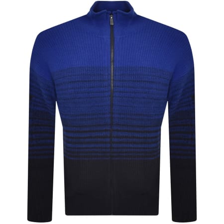 Product Image for Armani Exchange Full Zip Knitted Cardigan Blue