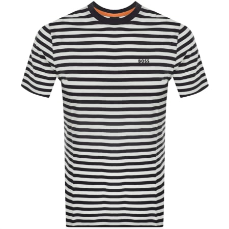 Product Image for BOSS Tales Stripe Logo T Shirt White