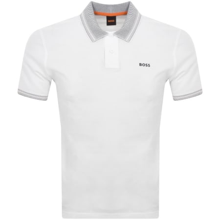 Product Image for BOSS Pe Glitch Knit Polo T Shirt White