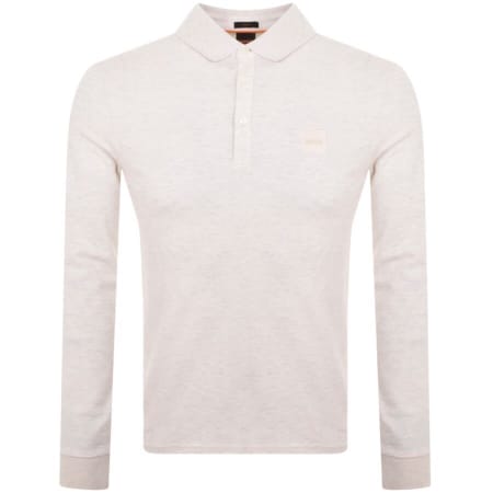 Product Image for BOSS Passerby Long Sleeved Polo T Shirt Beige
