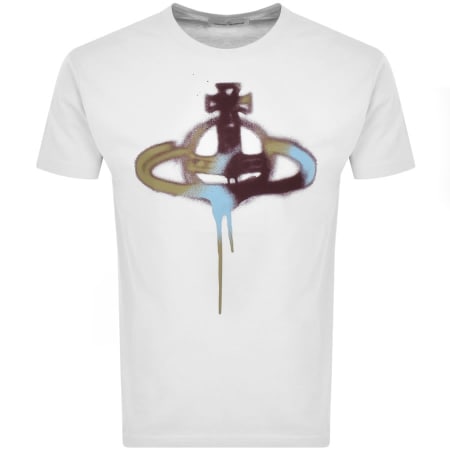 Product Image for Vivienne Westwood Spray Orb Logo T Shirt White