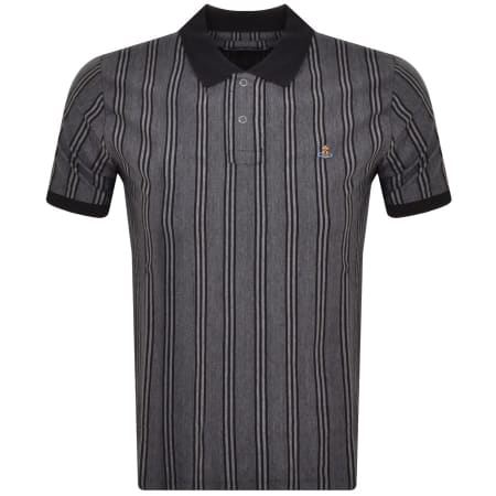 Product Image for Vivienne Westwood Stripe Polo T Shirt Black