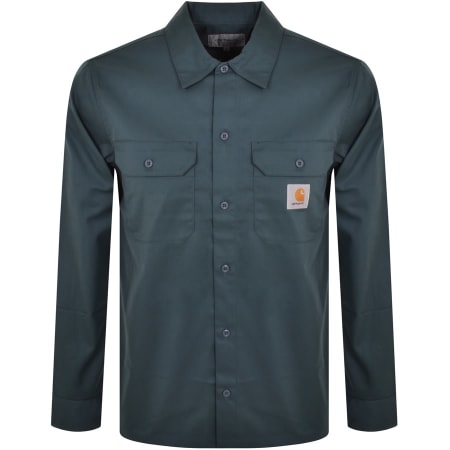 Product Image for Carhartt WIP Master Long Sleeve Shirt Blue