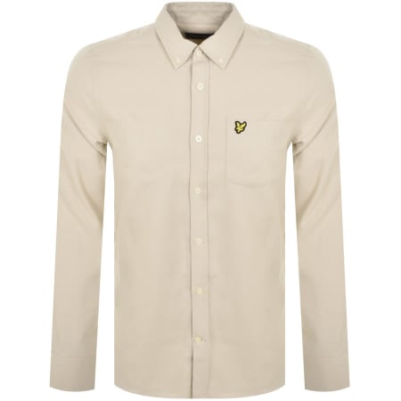 Product Image for Lyle And Scott Flannel Long Sleeve Shirt Beige