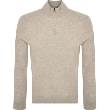 Recommended Product Image for Ted Baker Kurnle Half Zip Knit Jumper Beige