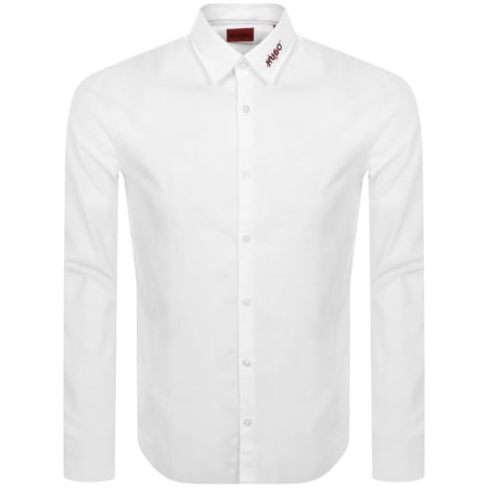 Product Image for HUGO Long Sleeved Elisha Shirt White
