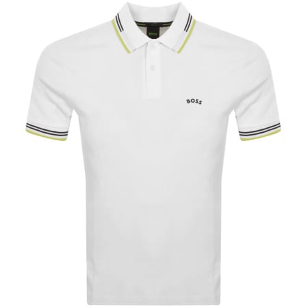 Product Image for BOSS Paul Curved Polo T Shirt White