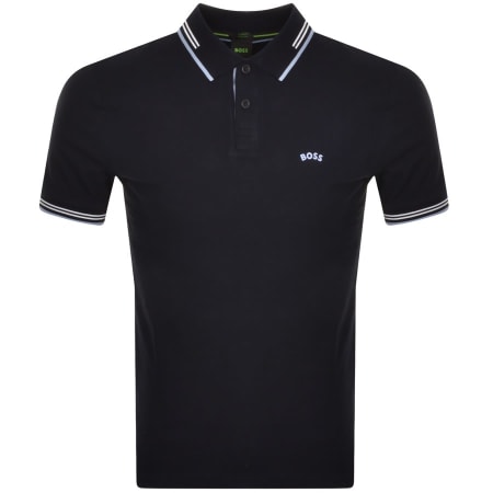 Product Image for BOSS Paul Curved Polo T Shirt Navy