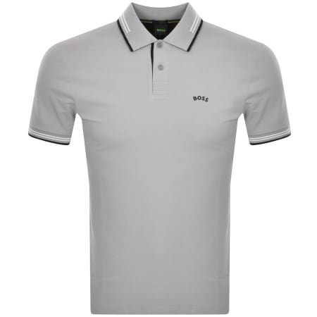 Product Image for BOSS Paul Curved Polo T Shirt Grey