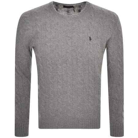 Product Image for Ralph Lauren Cable Knit Jumper Grey
