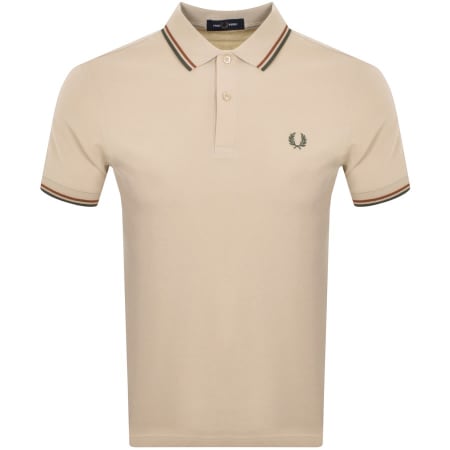 Recommended Product Image for Fred Perry Twin Tipped Polo T Shirt Beige