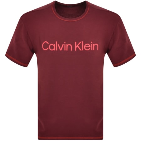 Product Image for Calvin Klein Lounge Logo T Shirt Burgundy