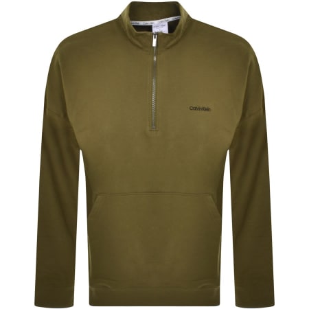 Recommended Product Image for Calvin Klein Lounge Half Zip Sweatshirt Green
