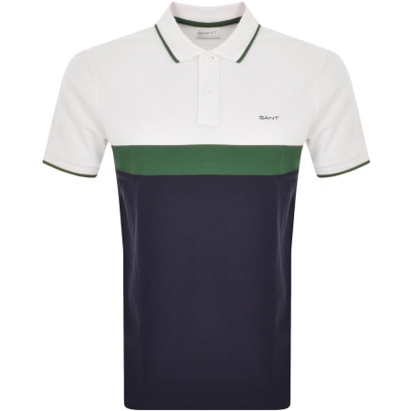 Product Image for Gant Short Sleeve Stripe Polo T Shirt Navy