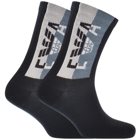 Recommended Product Image for Emporio Armani Two Pack Socks Navy